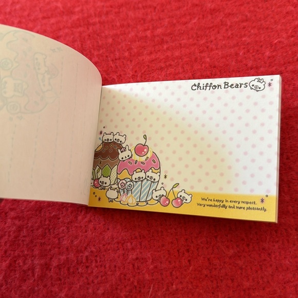 NWT Crux Japan Chiffon Bears Donut Mini Memo Pad - Picture 3 of 4